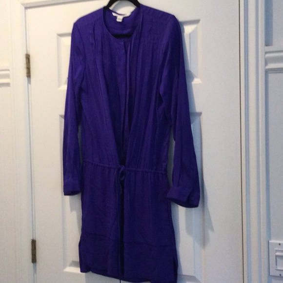 Diane von Furstenberg satin mini dress with pleating detail on the front - Picture 1 of 5